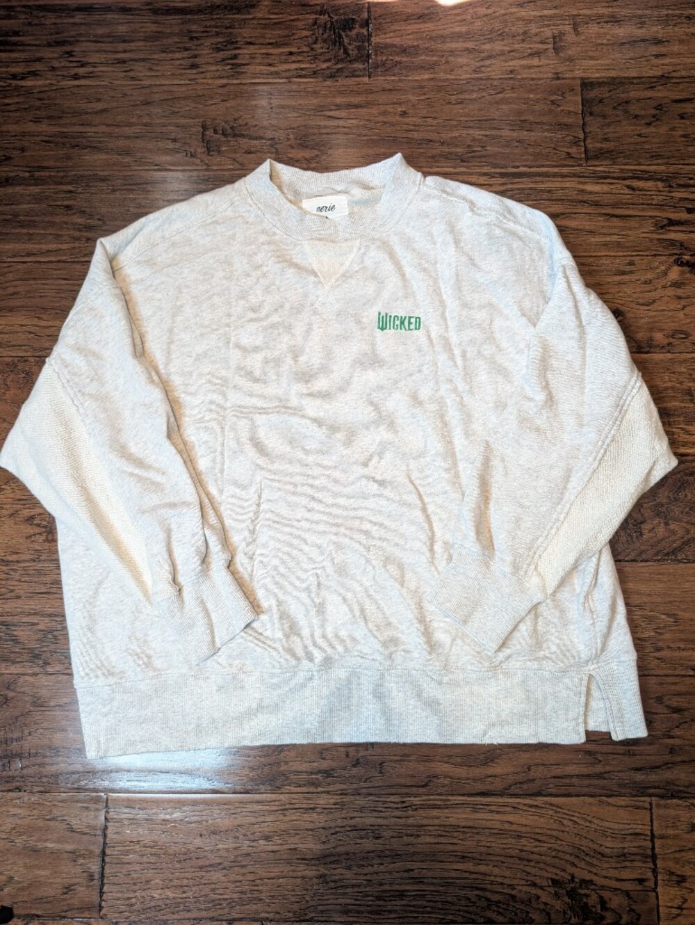 Aerie X Wicked Grey and Green Sweatshirt Size Large